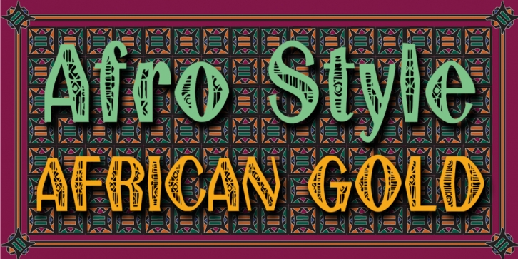 African Gold font preview