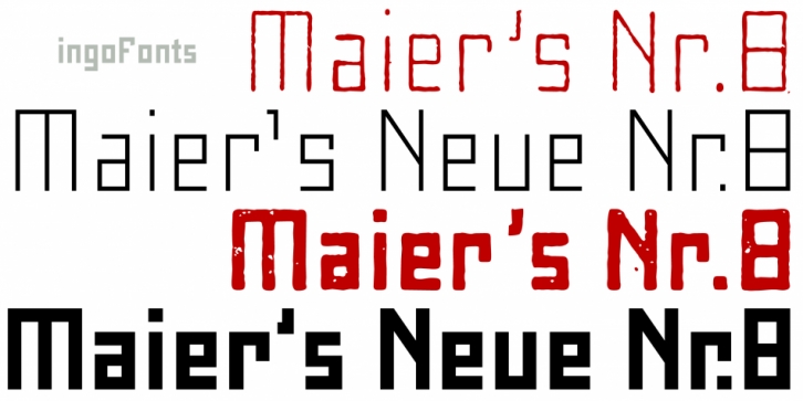 Maier's Nr. 8 font preview