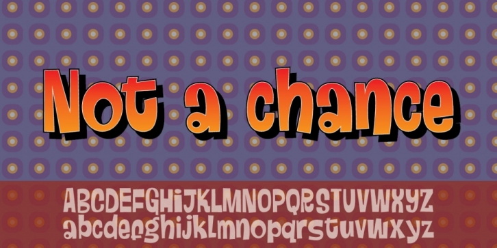 Not a chance font preview