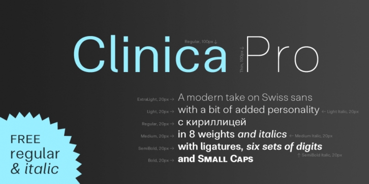 Clinica Pro font preview