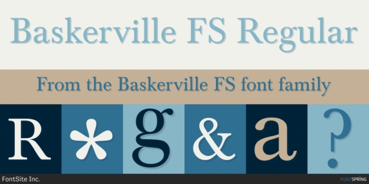 Baskerville FS font preview