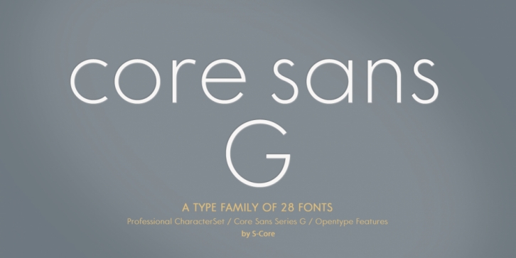 Core Sans G font preview