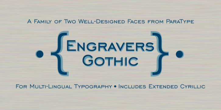 Engravers Gothic font preview