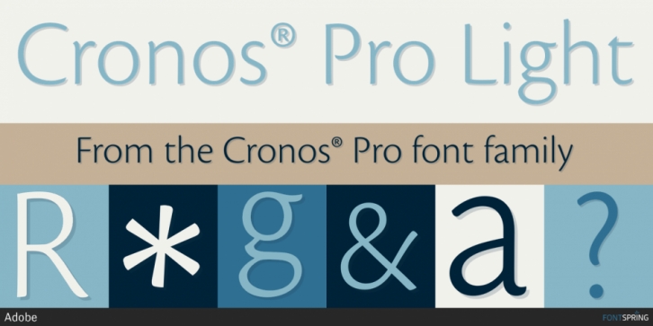 Cronos Pro font preview