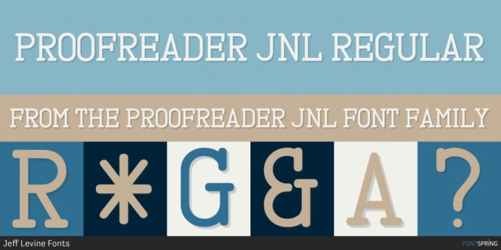 Proofreader JNL font preview