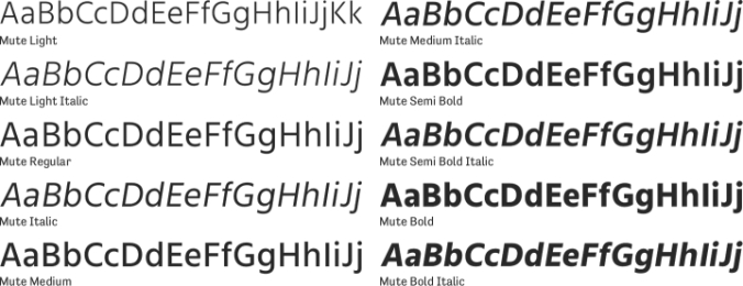 Mute Font Preview
