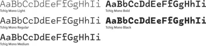 Tchig Mono Font Preview