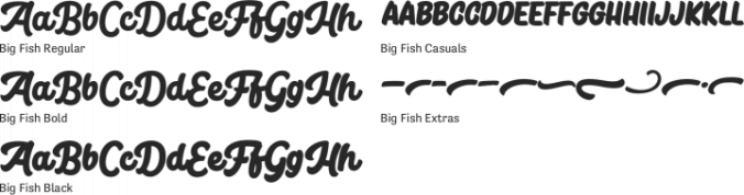 Big Fish Font Preview