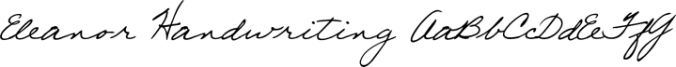Eleanor Handwriting Font Preview