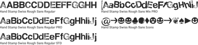 Hand Stamp Swiss Rough Sans Font Preview