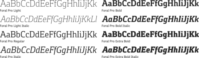 Foral Pro Font Preview
