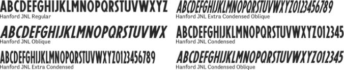 Hanford JNL Font Preview