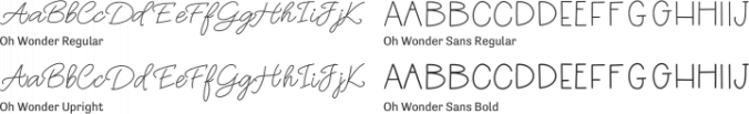 Oh Wonder Font Preview