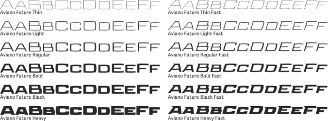 Aviano Future Font Preview