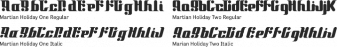 Martian Holiday Font Preview