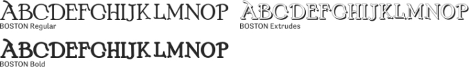 BOSTON Font Preview