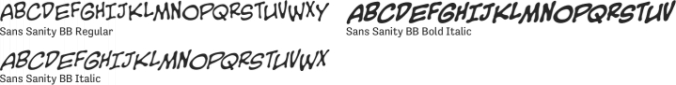 Sans Sanity BB Font Preview