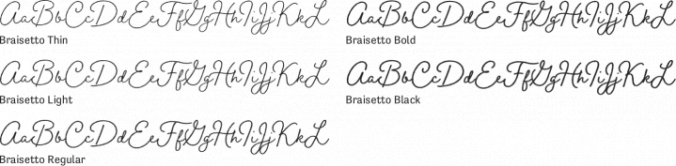 Braisetto Font Preview