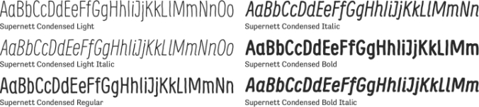 Supernett Font Preview