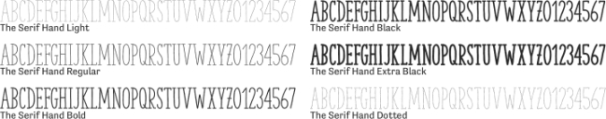 The Serif Hand Font Preview