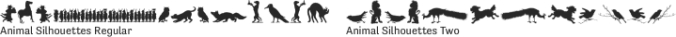 Animal Silhouettes Font Preview