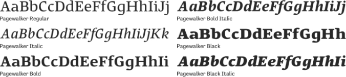 Pagewalker Font Preview