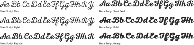 Nexa Script Font Preview