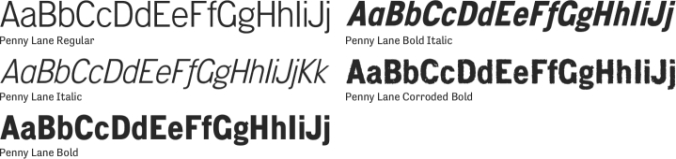 Penny Lane Font Preview