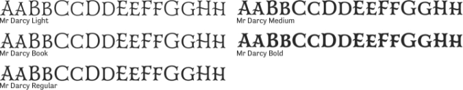 Mr Darcy Font Preview