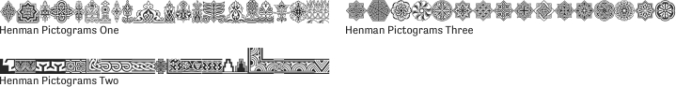 Henman Pictograms Font Preview