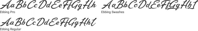 Ebbing Font Preview
