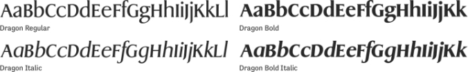 Dragon Font Preview
