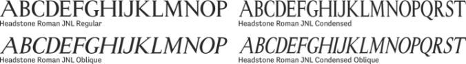 Headstone Roman JNL Font Preview
