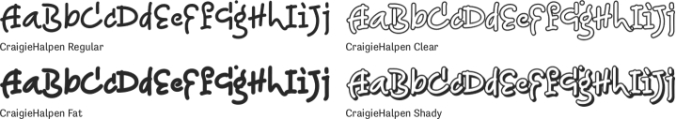 CraigieHalpen Font Preview