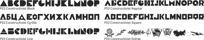 P22 Constructivist Font Preview