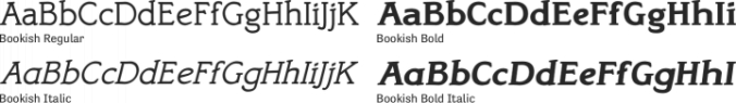Bookish Font Preview