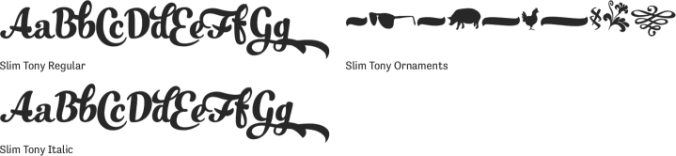 Slim Tony Font Preview