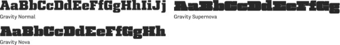 Gravity Font Preview