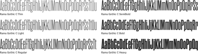 Rama Gothic C Font Preview