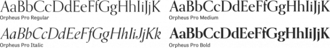 Orpheus Pro Font Preview