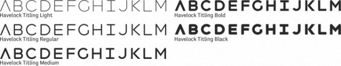 Havelock Titling Font Preview