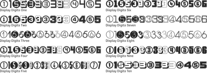 Display Digits Font Preview