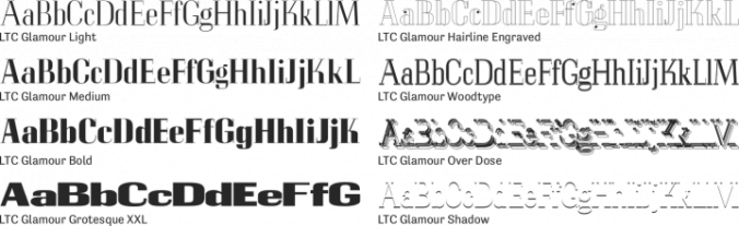 LTC Glamour Font Preview