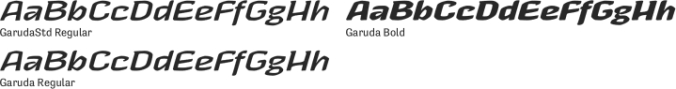 Garuda Font Preview