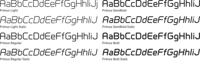 Primus Font Preview