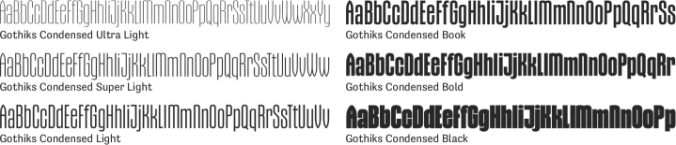 Gothiks Condensed Font Preview