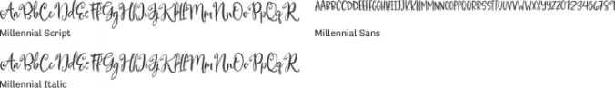 Millennial Font Preview
