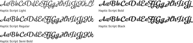 Haptic Script Font Preview