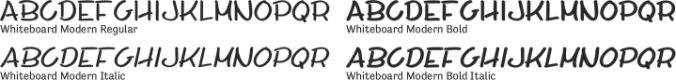Whiteboard Modern Font Preview