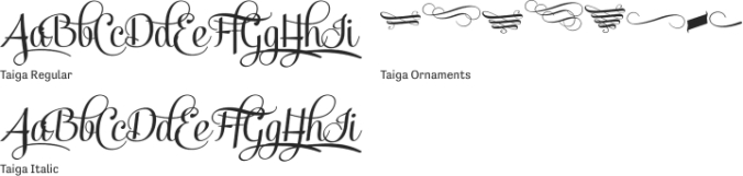Taiga Font Preview